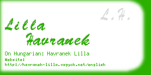 lilla havranek business card